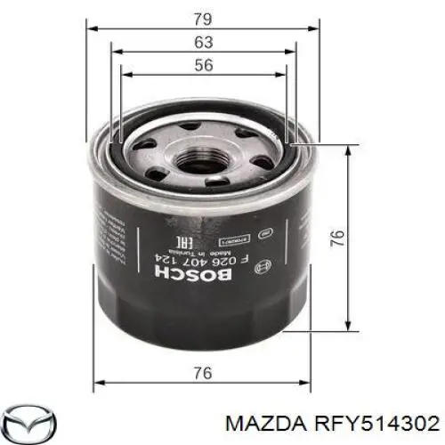 Compre RFY514302 Mazda Filtro de óleo