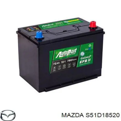S51D18520 Mazda Bateria recarregável (PILHA)