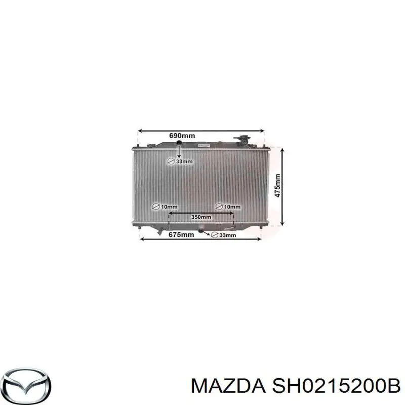 Compre SH0215200B Mazda Radiador de esfriamento de motor