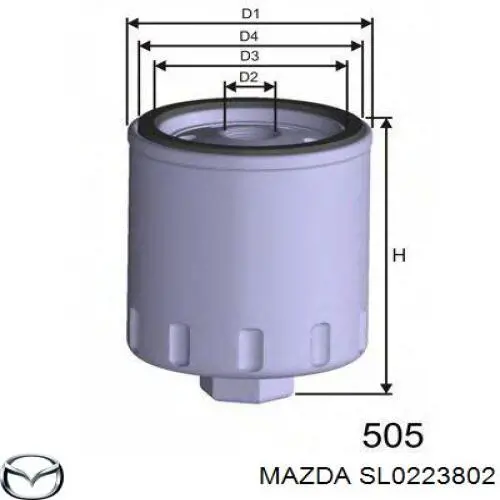 Filtro de óleo Mazda SL0223802 preço, a partir de 7,91 USD