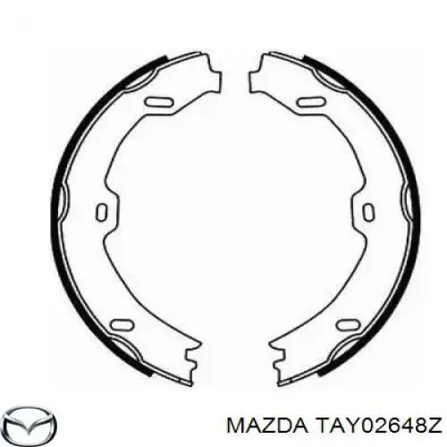 TAY02648Z Mazda Sapatas do freio traseiras de disco