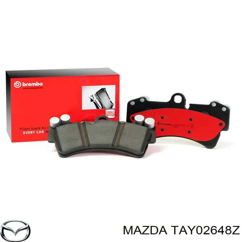 Sapatas do freio traseiras de disco TAY02648Z Mazda