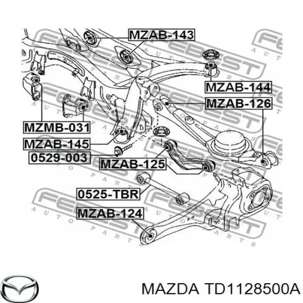 Compre TD1128500A Mazda Barra transversal de suspensão traseira