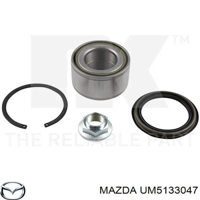 Rolamento de cubo dianteiro UM5133047 Mazda