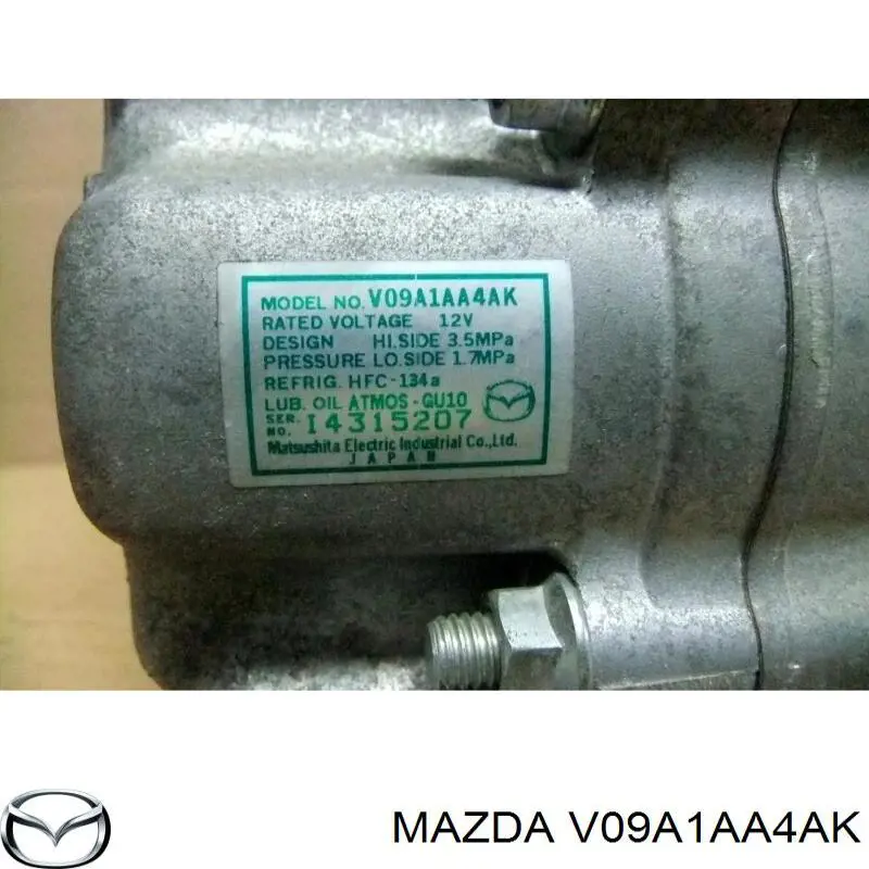 Compressor de aparelho de ar condicionado Mazda V09A1AA4AK preço, a partir de 188,98 USD