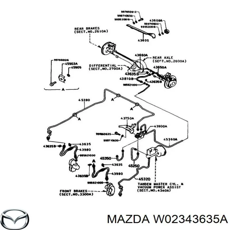 Braçadeira de fixação do freio de mangueira Mazda W02343635A preço, a partir de 1,12 USD