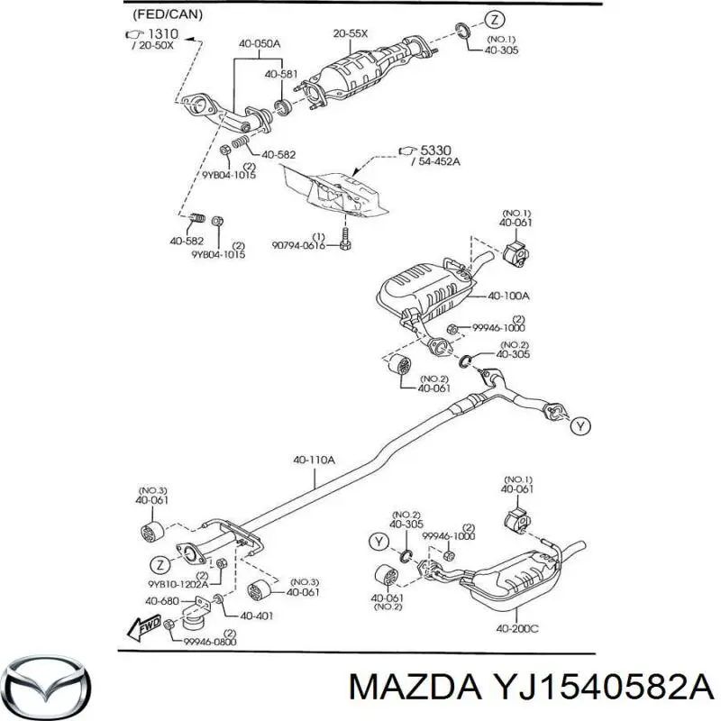 Parafuso do sistema de escape (do silenciador) Ford 1454933 preço, a partir de 1,71 USD