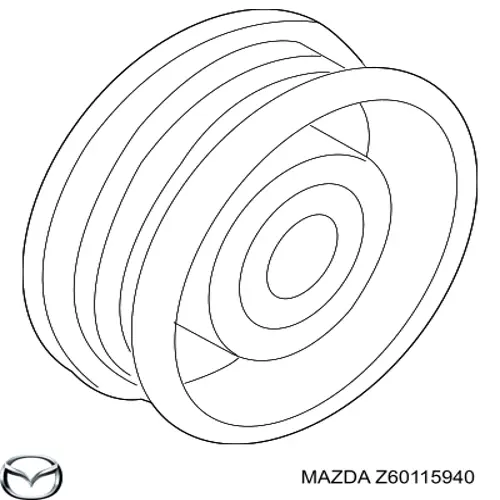Compre Z60115940 Mazda Rolo parasita da correia de transmissão
