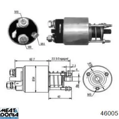 Compre 46005 Meat&Doria Relê retrator do motor de arranco