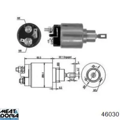 Compre 46030 Meat&Doria Relê retrator do motor de arranco