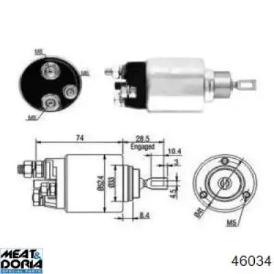 Relê retrator do motor de arranco ERA ZM6381 preço, a partir de 46,65 USD