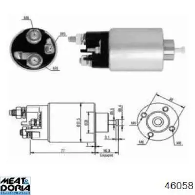 Relê retrator do motor de arranco Meat&Doria 46058 preço, a partir de 38,20 USD