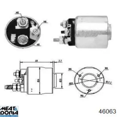 Relê retrator do motor de arranco Meat&Doria 46063 preço, a partir de 22,82 USD