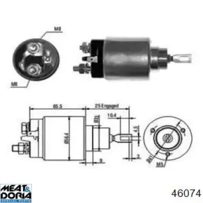 Relê retrator do motor de arranco Meat&Doria 46074 preço, a partir de 50,60 USD