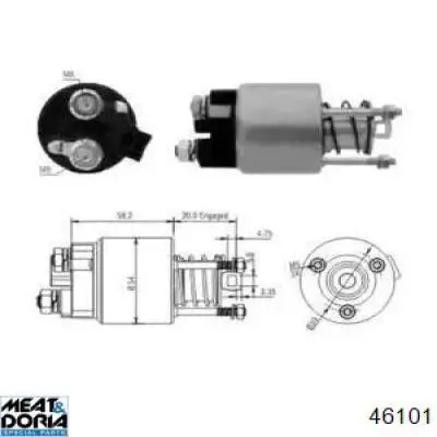 Relê retrator do motor de arranco Meat&Doria 46101 preço, a partir de 54,95 USD