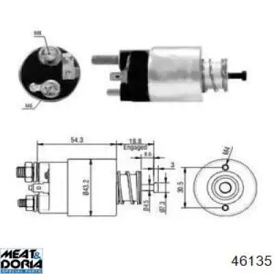 Relê retrator do motor de arranco Meat&Doria 46135 preço, a partir de 38,48 USD