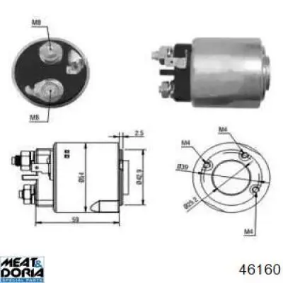 Relê retrator do motor de arranco Meat&Doria 46160 preço, a partir de 34,23 USD