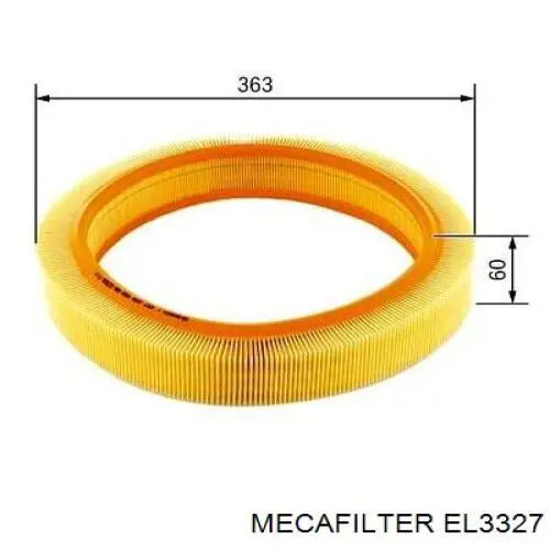 Filtro de ar Mecafilter EL3327 preço, a partir de 15,49 USD