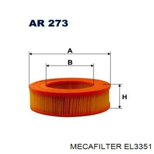 Filtro de ar Mecafilter EL3351 preço, a partir de 9,06 USD