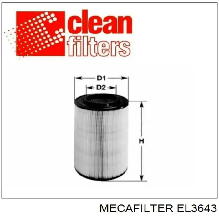 Filtro de ar EL3643 Mecafilter