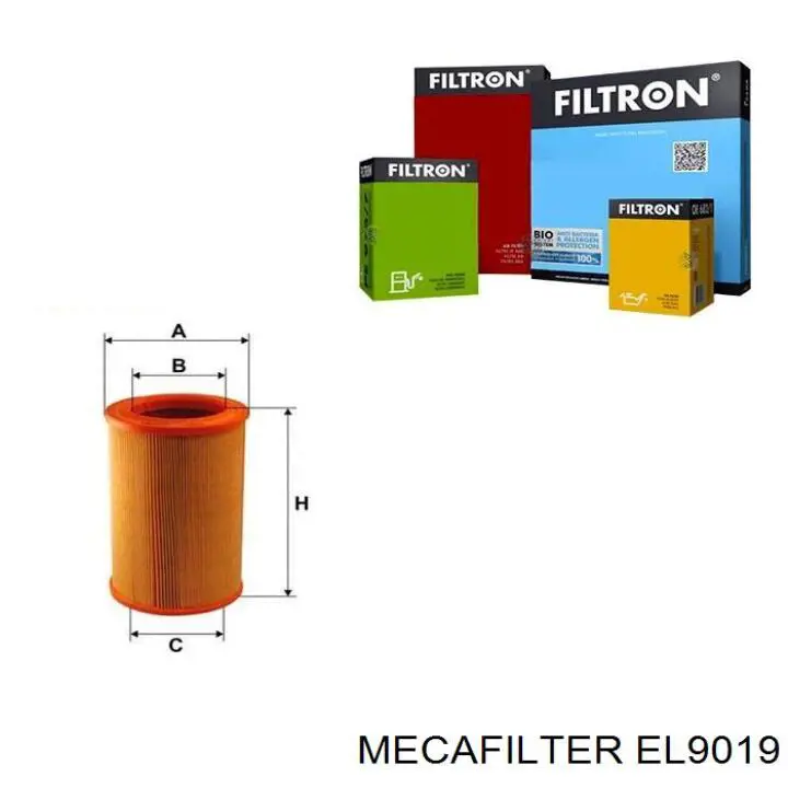 Filtro de ar Mecafilter EL9019 preço, a partir de 13,93 USD