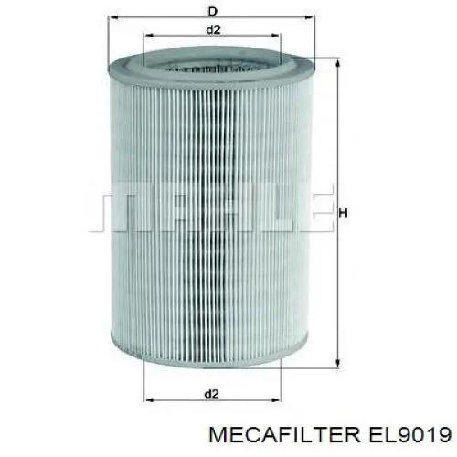 EL9019 Mecafilter Filtro de ar