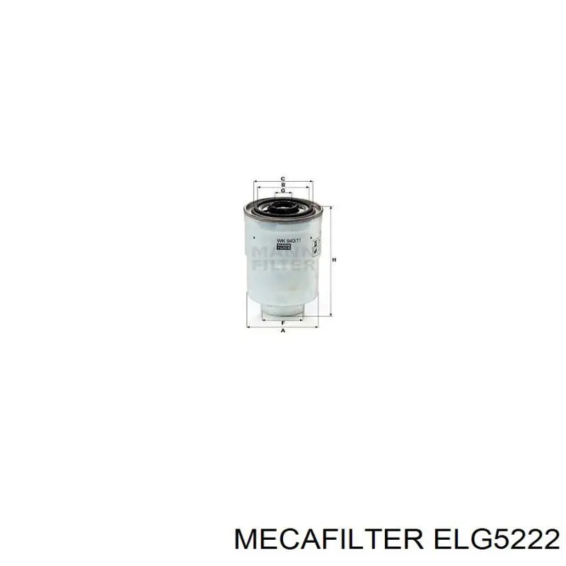 Filtro de combustível Mecafilter ELG5222 preço, a partir de 13,36 USD