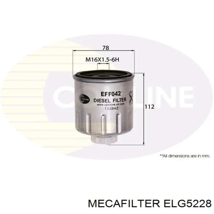 Filtro de combustível Mecafilter ELG5228 preço, a partir de 10,00 USD