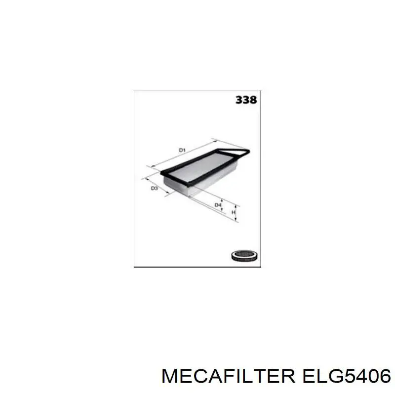 Filtro de combustível ELG5406 Mecafilter