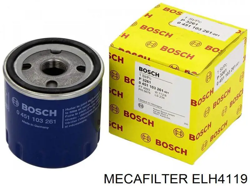 Filtro de óleo Mecafilter ELH4119 preço, a partir de 5,77 USD