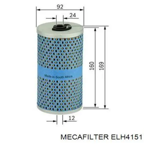 Compre ELH4151 Mecafilter Filtro de óleo