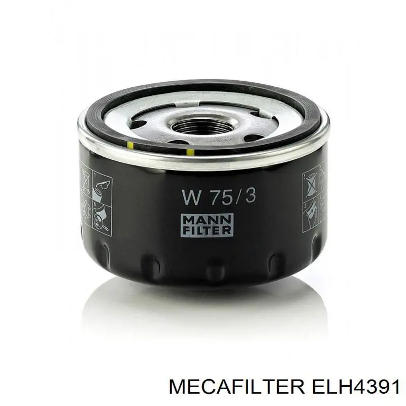 Filtro de óleo Mecafilter ELH4391 preço, a partir de 5,43 USD