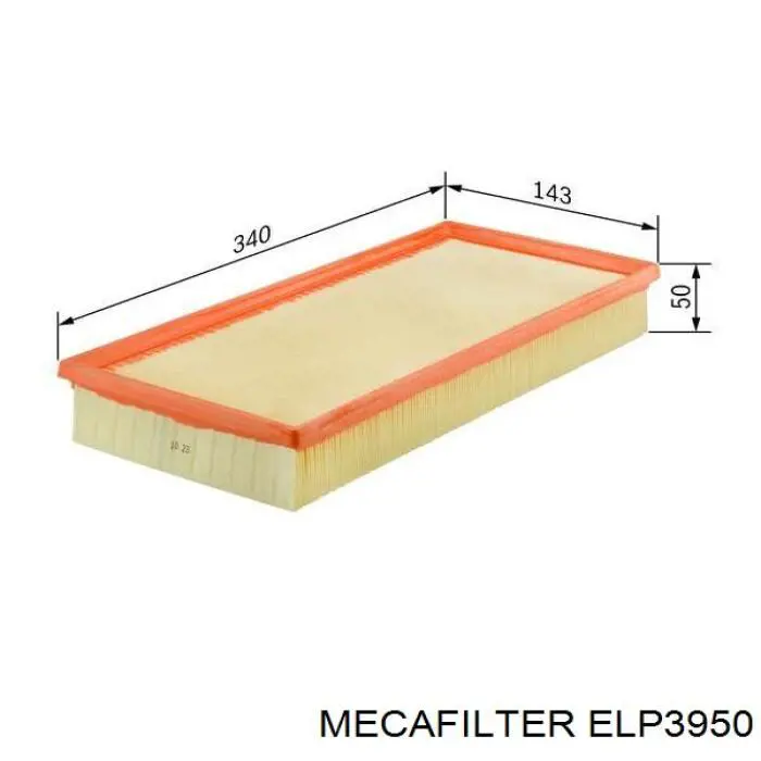 Filtro de ar Mecafilter ELP3950 preço, a partir de 6,47 USD