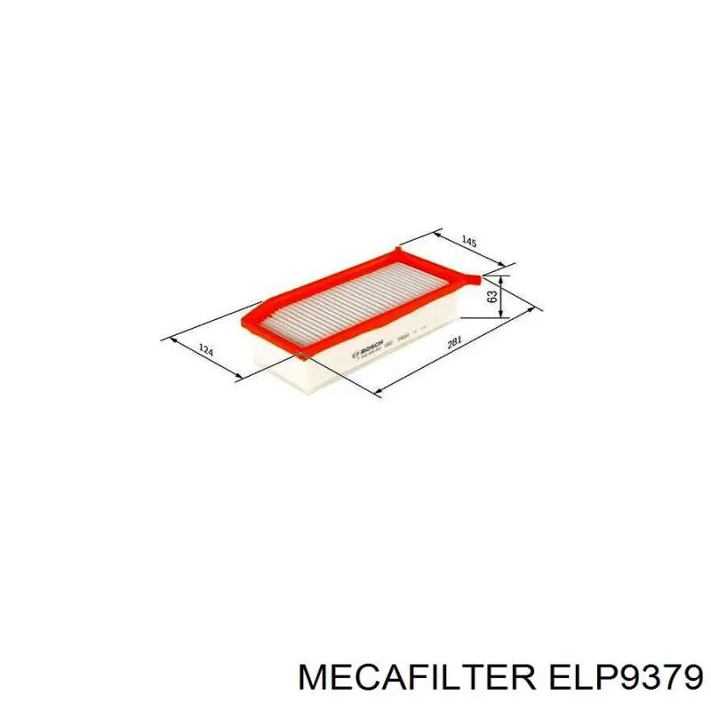 Filtro de ar ELP9379 Mecafilter