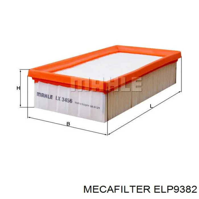 Filtro de ar Mecafilter ELP9382 preço, a partir de 10,22 USD