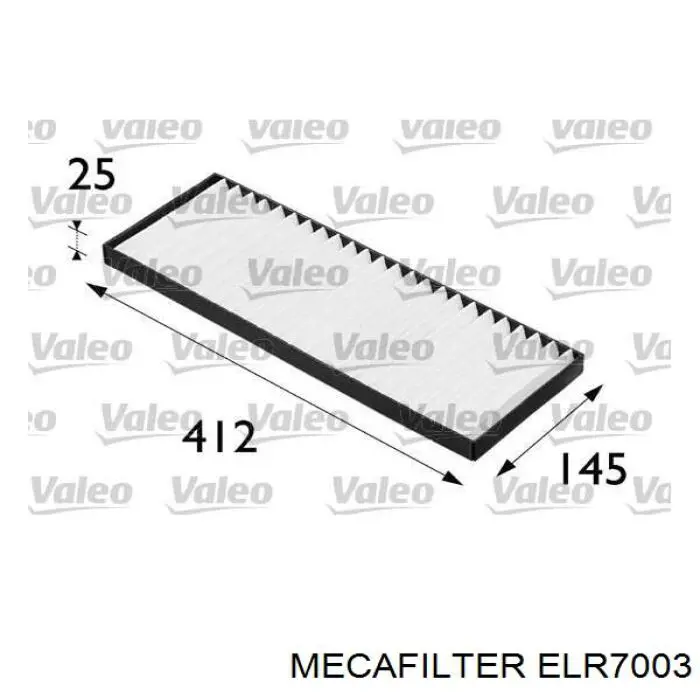 Filtro de salão ELR7003 Mecafilter
