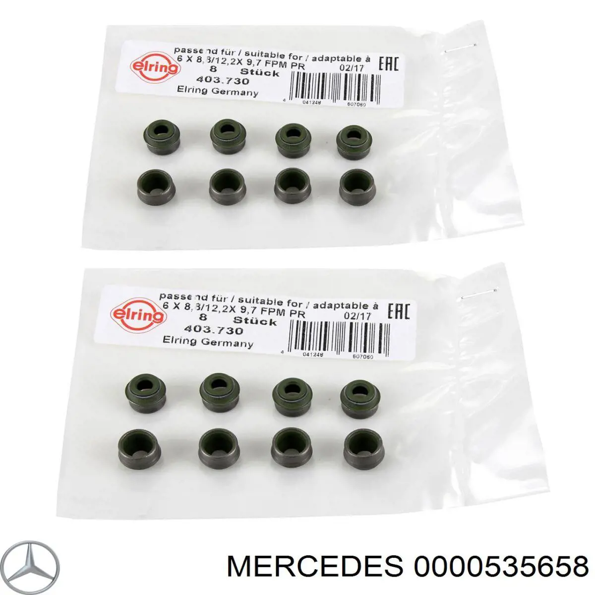 Vedação de válvula (coletor de óleo), admissão/escape, kit para um motor Mercedes 0000535658 preço, a partir de 9,20 USD