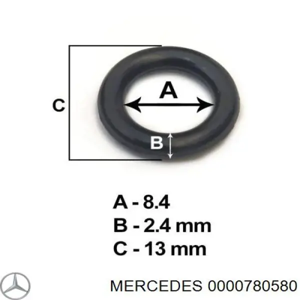 0000780580 Mercedes Vedante anular de tubo de ligação de retorno de mangueira do injetor