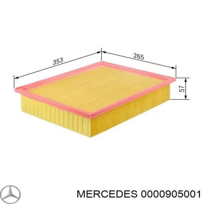 Compre 0000905001 Mercedes Caixa de filtro de ar