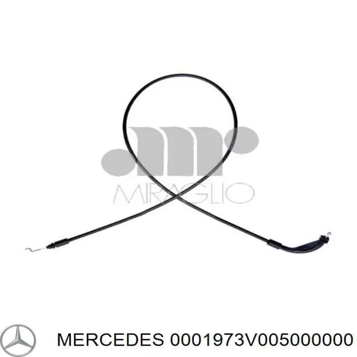 0001973V005000000 Mercedes Cabo (pedal) de abertura do fecho da porta dianteira