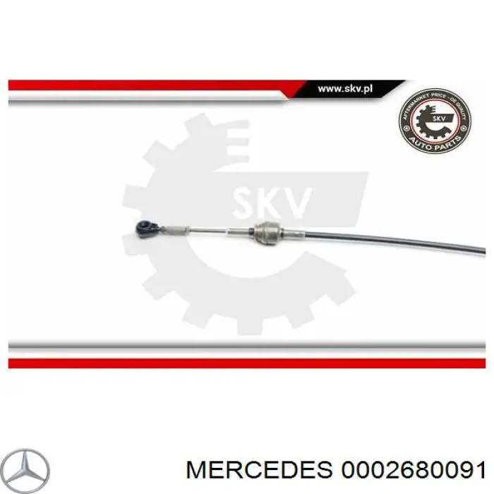 0002680091 Mercedes Cabo de mudança (de seleção de velocidade)