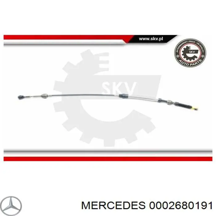 0002680191 Mercedes Cabo de mudança (de seleção de velocidade)