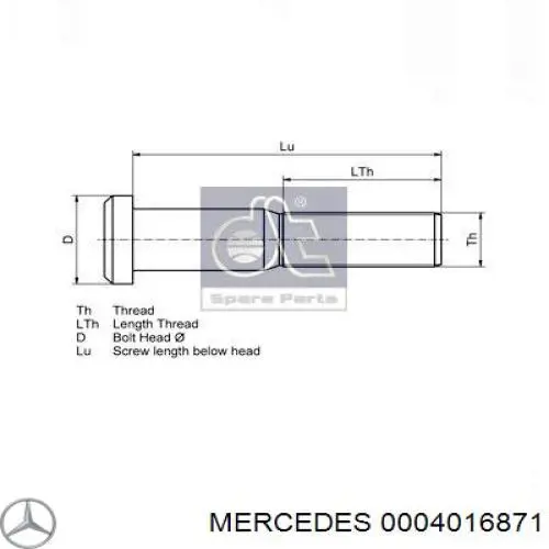 Compre 0004016871 Mercedes Parafuso de roda