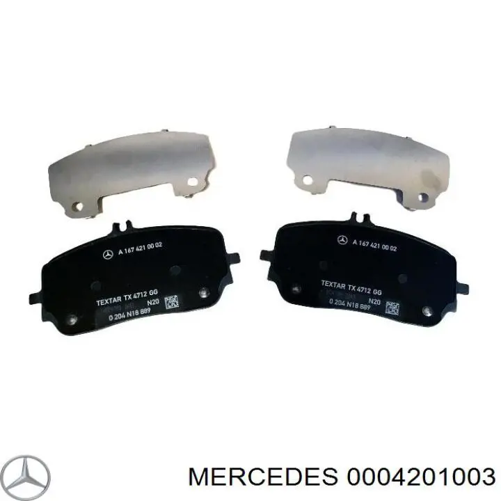 0004201003 Mercedes Sapatas do freio dianteiras de disco