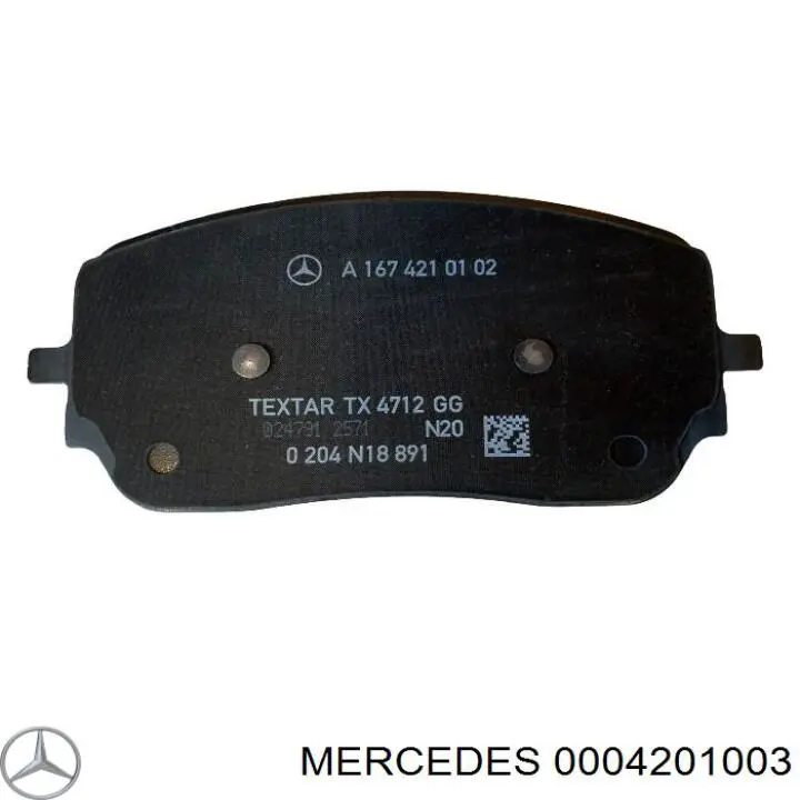 0004201003 Mercedes Sapatas do freio dianteiras de disco