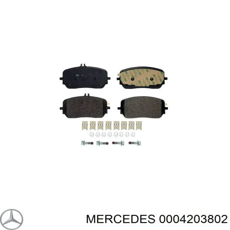 0004203802 Mercedes Sapatas do freio dianteiras de disco
