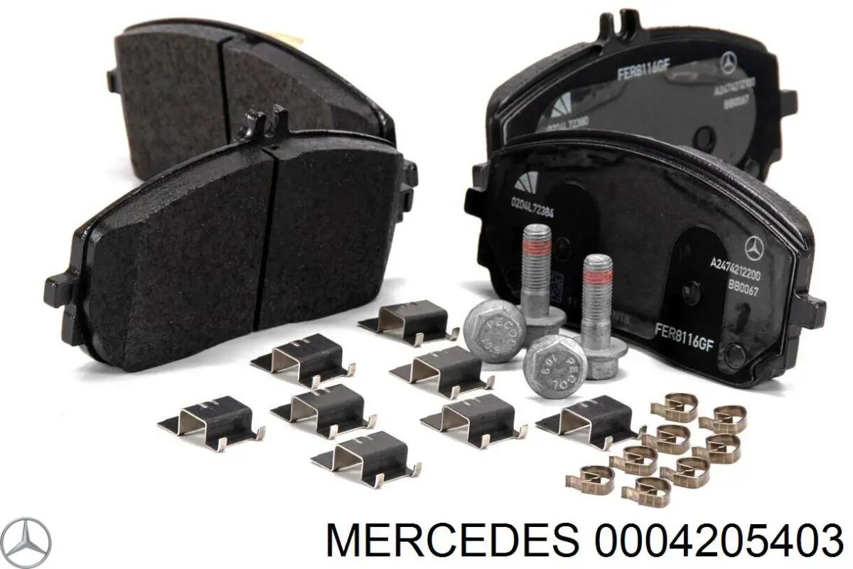 Sapatas do freio dianteiras de disco Mercedes 0004205403 preço, a partir de 72,43 USD