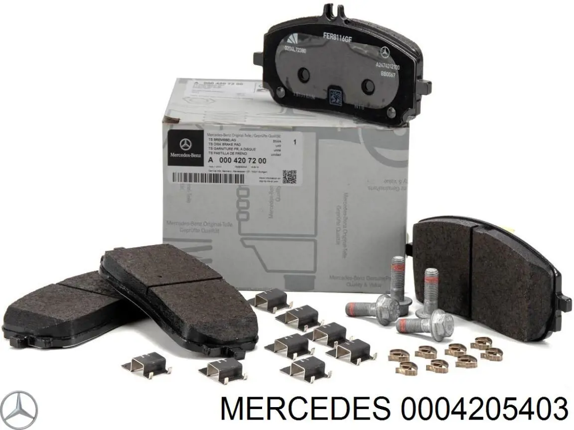 Compre 0004205403 Mercedes Sapatas do freio dianteiras de disco