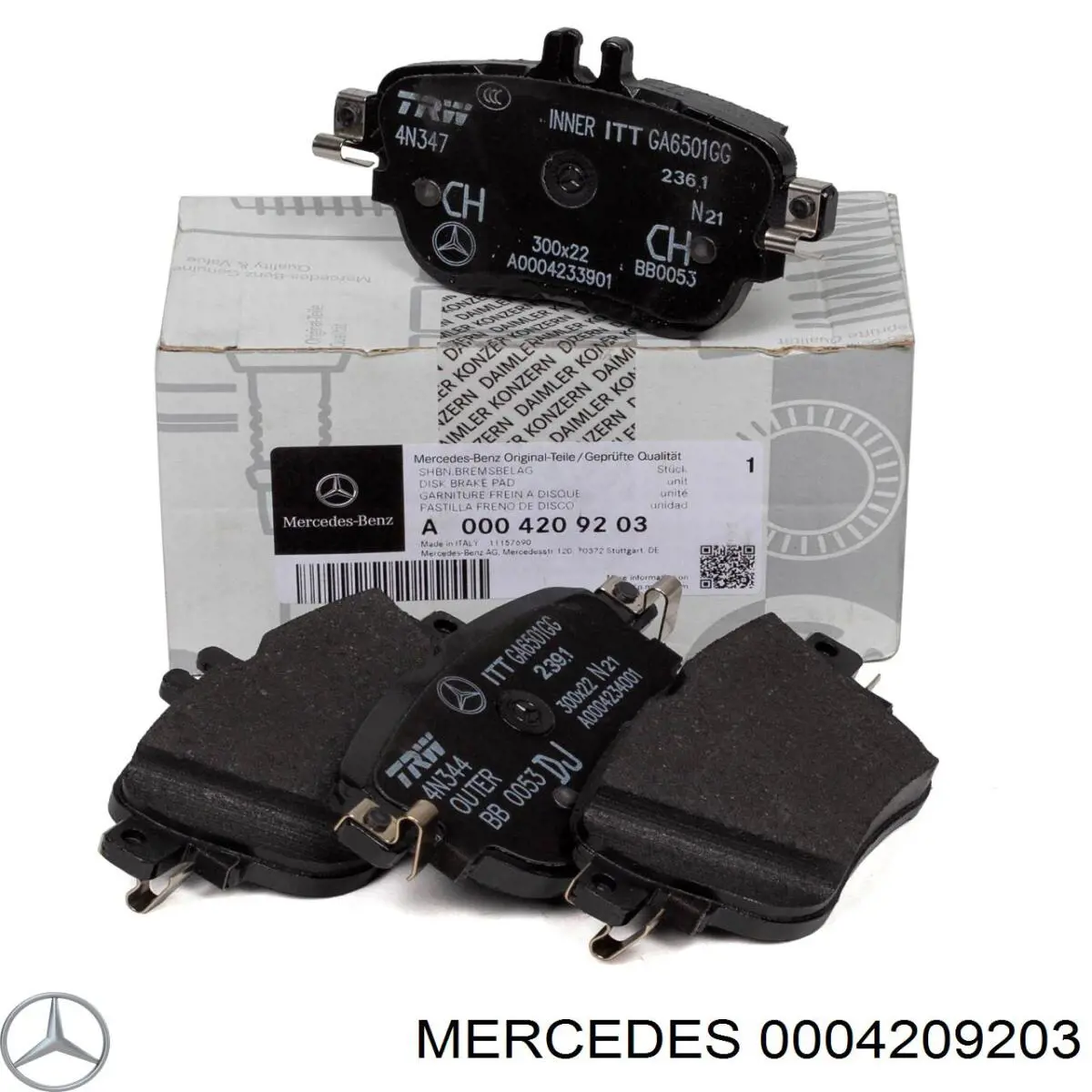 0004209203 Mercedes Sapatas do freio traseiras de disco