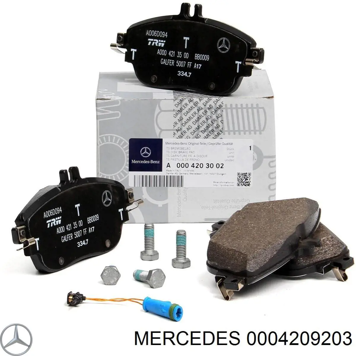Compre 0004209203 Mercedes Sapatas do freio traseiras de disco